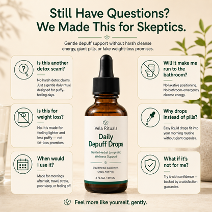 Wake Up Less Puffy And Feel More Like Yourself With Vela Rituals® Lymphatic Drainage Drops